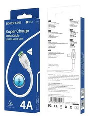 Sale Cáp sạc nhanh 4A BOROFONE BX33 Micro Vooc 1.2m (usbA ra Micro; a-m) (BH: 1 THÁNG)