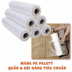 Màng chít, màng PE quấn tan mỡ, quấn hàng hóa, hành lý chống thấm nước cuộn 1,8kg size 50cm [BH: NONE]