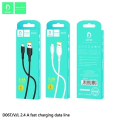 Cáp sạc nhanh 2.4A Denmen D06V micro samsung (usb ra micro) [BH 3 tháng] / pktn sale