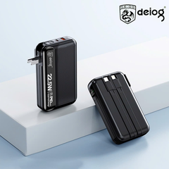 Pin sạc dự phòng Deiog Dy-101 20000mah sạc nhanh 22.5W kèm cáp liền pin chính hãng [BH 1 Năm]