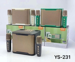 Loa bluetooth karaoke YOSD YS-231/ YS-230 kèm 2 micro không dây cực hay xách tay chính hãng [BH 6 tháng]