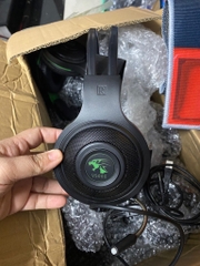 Tai nghe có dây 3.5 mẫu V5000 (Headphone máy tính có led, có micro, chuyên game) {mẫu 3.5 có 2 dây audio chui 3.5}