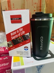 Ly giữ nhiệt lõi inox 304 510ml Vacuum cup "Water is the Source of Life" chữ Coffee nhựa nhám