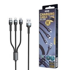 Cáp sạc nhanh 3 đầu Remax RC-124th đa năng chính hãng [BH 1 Năm]
