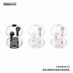Tai nghe bluetooth REMAX CLEARBUDS C2 V5.3 TWS kiểu dáng airpods true wireless chính hãng [BH 1 năm]