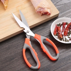 Kéo làm bếp đa năng phối 2 màu cam xám K024 [BH: None]