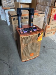 Loa kéo 2 tấc AUL JS-08B di động karaoke siêu hay bluetooth kèm 2 micro không dây [BH 1 năm]