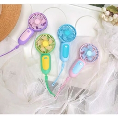 Quạt cầm tay 5 cánh summer N0.8829 phối 2 màu có quai đeo [BH: NONE]