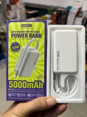 Pin sạc nhanh 20w REMAX RPP-517 5.000mAh dự phòng kèm cáp liền pin, ghim sạc ổ điện [BH: 1 năm]