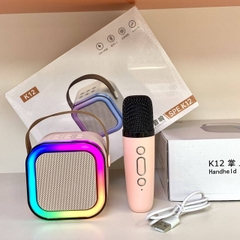 Loa karaoke K12 bluetooth có đèn led kèm 1 micro không dây [BH 6 tháng]