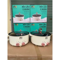 Nồi lẩu điện 2 ngăn UYÊN ƯƠNG Amazing AH,  2 nút điều chỉnh riêng biệt [BH: 1 TUẦN]