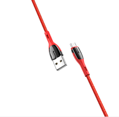 Cáp sạc nhanh micro 2.4A Hoco U89 chui Samsung Micro có LED báo sạc đầy 1.2M chính hãng [BH 1 năm]