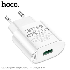 Cóc sạc nhanh 18w HOCO C109A (1 cổng usb QC3.0) chính hãng [BH 1 năm]
