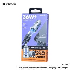 Tẩu sạc nhanh REMAX CC06 tẩu sạc xe hơi ô tô sạc nhanh 36w tẩu 2 cổng 1 cổng sạc USB 1 cổng sạc Type C kèm bluetooth siêu tiện lợi