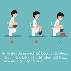 Ghế kê chân toilet chống táo bón chống mỏi nhựa cao cấp [BH: NONE]