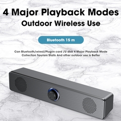 Loa bluetooth kiêm loa vi tính 2.0 Leerfei E-350T loa kiểu soundbar dài để bàn [BH 3 tháng]