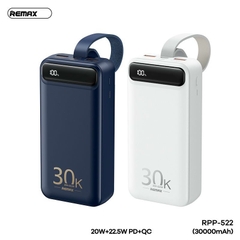 Pin sạc nhanh 22.5w Remax RPP-522 30.000mAh PD QC3.0 sạc dự phòng Chính Hãng [BH: 1 năm]