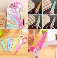 Kéo cắt kiểu kèm 5 đầu thay thế tạo gợn sóng, cắt giấy thủ công vân sóng mỹ thuật siêu đẹp cho bé học hỏi / pktn sale