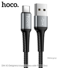 Cáp sạc nhanh 3A HOCO DM-X3 usb ra Type C dây dù chính hãng [BH 1 Năm]