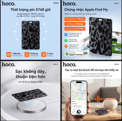 Thiết bị định vị toàn cầu HOCO DMH3 mẫu thẻ ATM có móc treo sử dụng sạc không dây tiện lợi [BH 1 năm]