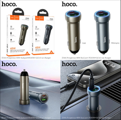 Tẩu sạc nhanh 48w HOCO Z54A sạc xe hơi oto 2 cổng 1 cổng sạc usb 1 cổng sạc Type C siêu tiện lợi