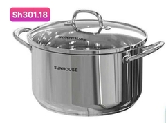 Nồi inox 3 đáy Sh301.18 size 18cm nắm kính [BH: None]