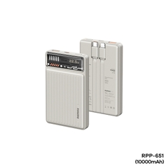 Pin sạc nhanh 22.5w Remax RPP-651 10.000mAh dự phòng kèm cáp sạc liền pin PD QC3.0 chính hãng [BH: 1 năm]