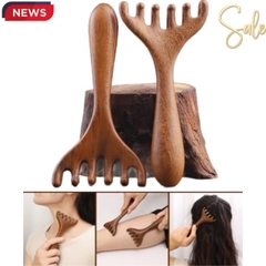 Lược gỗ đàn hương massage cầm tay toàn thân lưu thông khí huyết, đã thông tĩnh mạch