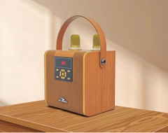 Loa karaoke mini KIOMIC K1111 kèm 2 micro hát bluetooth chính hãng [BH 6 tháng]