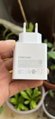 Cóc sạc nhanh Samsung S22 ZIN TRẮNG 5G ĐÓNG BỊCH (KO KÈM CÁP) PD 35w (Cóc 1 Usb-A, 1 Usb-C Type C) [BH 3 tháng] / pktn sale