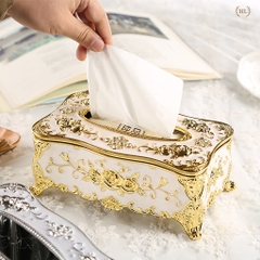 Hộp đựng khăn giấy rút hoàng gia thiết kế sang trọng
