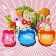 Bộ 3 khuôn ép cơm hình thú ngộ nghĩnh cho bé