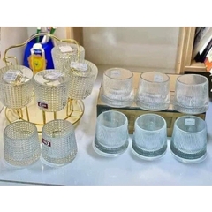 Bộ 6 ly thủy tinh cao cấp uống bia, rượu, nước ép siêu xịn DL31 180ml