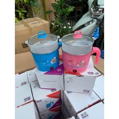 Ca nấu mì kiêm nồi lẩu siêu tốc mini có lồng hấp (nhựa) [BH: 1 Tuần ]