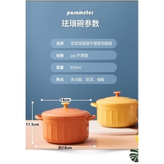 Ca, nồi úp mì có 2 quai cầm thiết kế nồi mini lồng inox chống nóng tiện lợi [BH: NONE]