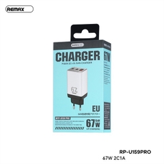Cóc sạc nhanh 67W Remax RP-U159 PRO EU 3 cổng (1 cổng usb + 2 cổng type c) chính hãng [BH: 1 năm]