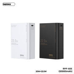 Pin sạc nhanh 22.5w Remax RPP-655 20.000mAh dự phòng QC3.0+PD 22.5W chính hãng [BH 1 năm]