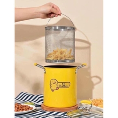 Nồi Chiên Ngập Dầu Mini Vịt Vàng 18cm (Kèm Rổ Inox) [BH 1 tuần] / pktn sale