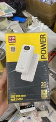 Pin sạc nhanh 20W PISEN D-344 20.000mAh chính hãng kèm 4 cáp liền pin, có màn hình hiển thị % pin  [BH 1 năm]