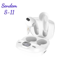 Tai nghe bluetooth  Sendem S-11, 2 tai có doc sạc, không nút cao su [BH: 6 tháng]