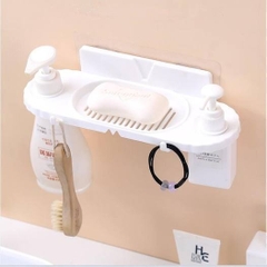 Khay để đựng xà bông tắm thoát nước có giá treo dầu gội và bông tắm đa năng / pktn sale