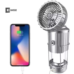 Đèn phượt, đèn tích điện 3in1 kiêm quạt, sạc dự phòng siêu tiện lợi (sạc trực tiếp hoặc năng lượng mặt trời) [BH: NONE]