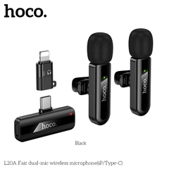 Bộ 2 micro thu âm HOCO L20A micro 2in1 vừa Type C vừa Iphone dùng livestream siêu tiện lợi