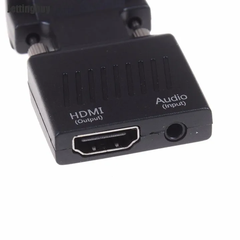 Cáp chuyển, box chuyển đổi VGA ra HDMI (có audio) hộp giấy full HD Converter [BH 3 tháng] / pktn sale