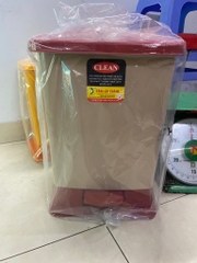 Thùng đựng rác văn phòng CLEAN nắp đạp size to 34X33X46cm