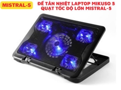 Đế Tản Nhiệt Laptop MISTRAL-5 FAN (Quạt) [BH: 1 THÁNG]
