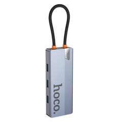 Jack chuyển HOCO HB50 Wow 5in1 cáp chuyển Type-C ra HDMI HDTV vs typec PD vs 3 cổng usb 3.0 chính hãng [BH 1 năm]