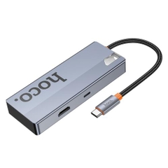 Jack chuyển HOCO HB50 Wow 5in1 cáp chuyển Type-C ra HDMI HDTV vs typec PD vs 3 cổng usb 3.0 chính hãng [BH 1 năm]