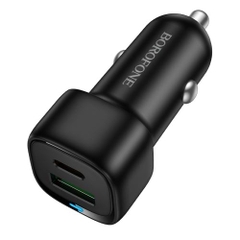 Cóc sạc nhanh 38w xe hơi BOROFONE BZ34B tẩu 1 cổng USB 1 cổng TYPE C có đèn led [BH 1 năm]