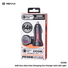Tẩu sạc nhanh REMAX CC05 tẩu sạc xe hơi ô tô sạc nhanh 54w tẩu 2 cổng 1 cổng sạc USB 1 cổng sạc Type C kèm bluetooth siêu tiện lợi